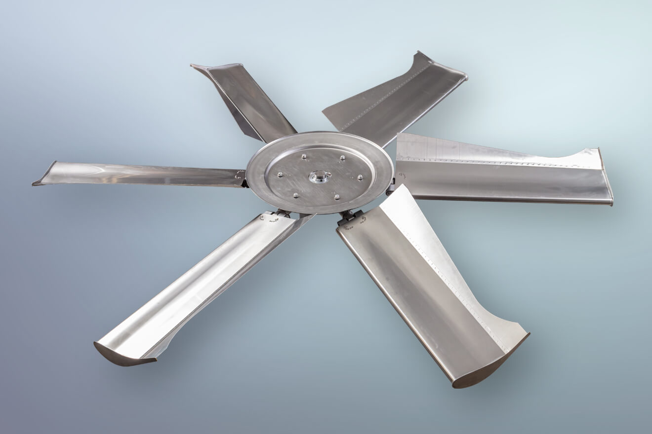 Class 10000 EC fans are available from 5 feet up to 18 feet in diameter